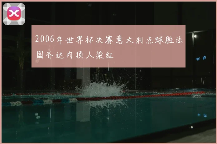 2006年世界杯决赛意大利点球胜法国齐达内顶人染红